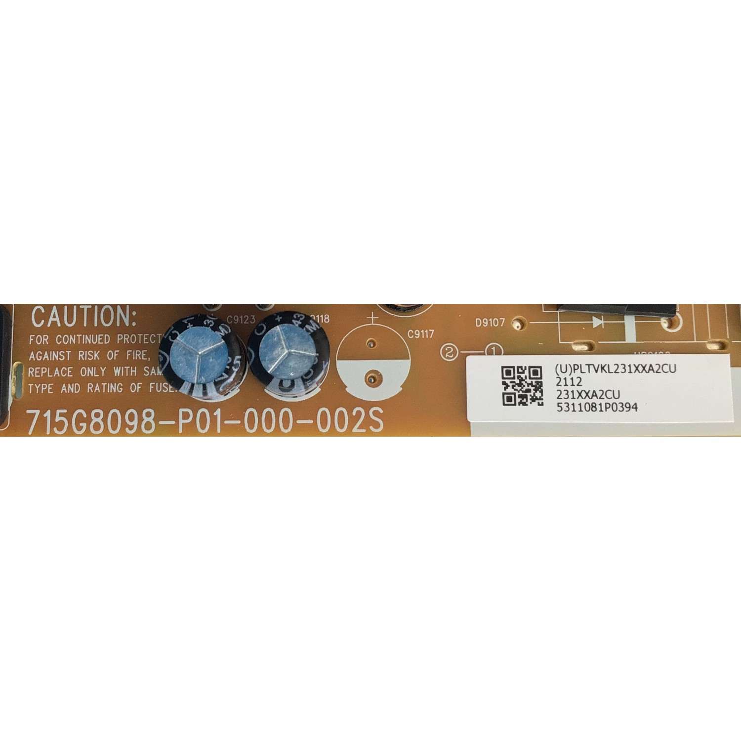 FUENTE DE PODER PARA TV INSIGNIA / NUMERO DE PARTE  PLTVKL231XXA2CU / 715G8098-P01-000-002S / (U)PLTVKL231XXA2CU / 231XXA2CU / 5311081P0394 / PANEL TPT320B5-H2F01.D REV:S01K / MODELO NS-32DF310NA19 - Imagen 2